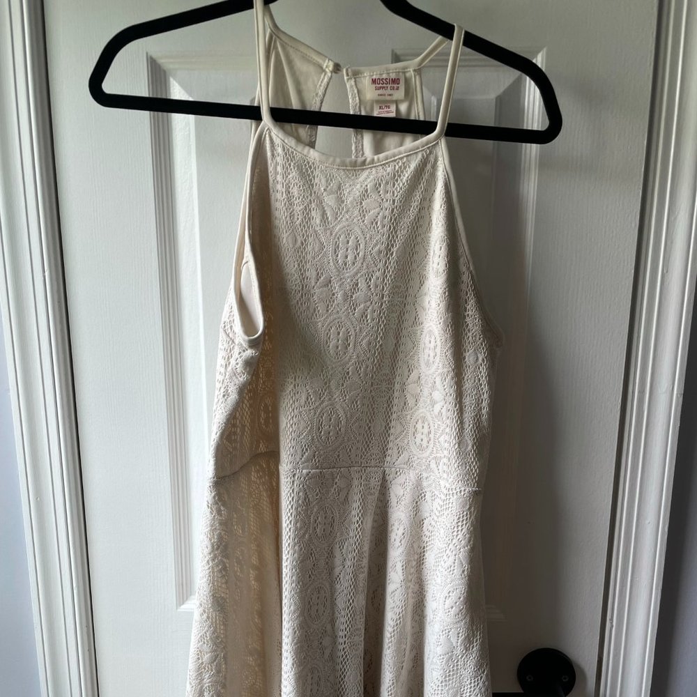 Cream Lace Mossimo Fit and Flare Dress